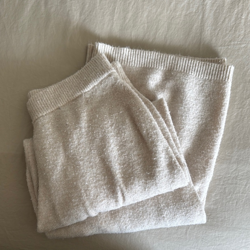 Cozy Cream Knit Pants